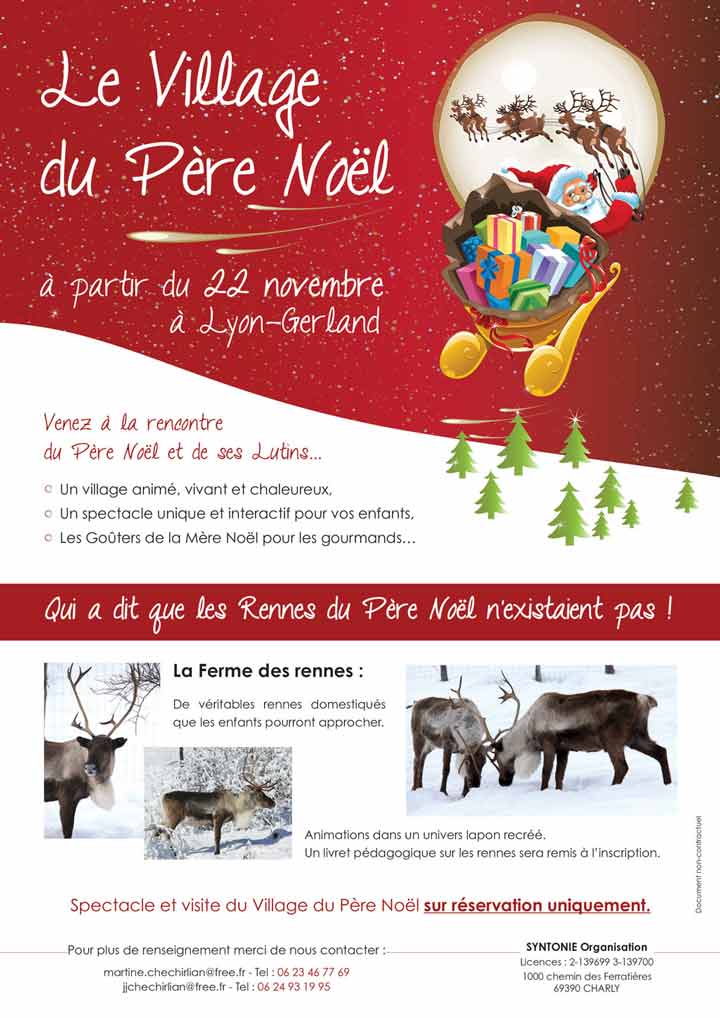 Arrivée des rennes du père Noël à lyon le 22 Novembre 2012